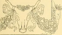 An illustration from Étude des ornements : première partie : dauphins-écailles-bucrânes-grecques-guirlandes-flots grecs (1896)