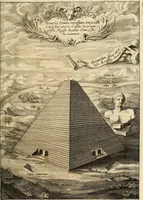 An illustration from Turris Babel, sive Archontologia qua Primo Priscorum post diluvium hominum vita, mores rerumque gestarum magnitudo, Secundo Turris fabrica civitatumque extructio, consusio linguarum, inde gentium transmigrationis... (1679)