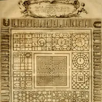 An illustration from Turris Babel, sive Archontologia qua Primo Priscorum post diluvium hominum vita, mores rerumque gestarum magnitudo, Secundo Turris fabrica civitatumque extructio, consusio linguarum, inde gentium transmigrationis... (1679)