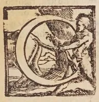 An illustration from [Tutte le opere del famosissimo Ruzante : di nuovo con somma diligenza rivedute, et corrette : et aggiuntovi un sonnetto et una canzone dell'istesso autore .. (1584)