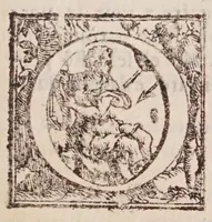 An illustration from [Tutte le opere del famosissimo Ruzante : di nuovo con somma diligenza rivedute, et corrette : et aggiuntovi un sonnetto et una canzone dell'istesso autore .. (1584)