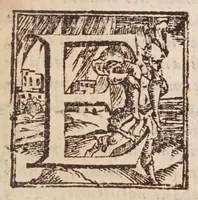 An illustration from [Tutte le opere del famosissimo Ruzante : di nuovo con somma diligenza rivedute, et corrette : et aggiuntovi un sonnetto et una canzone dell'istesso autore .. (1584)
