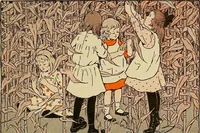 An illustration from Two little southern sisters and their garden plays (1919)