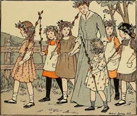 An illustration from Two little southern sisters and their garden plays (1919)