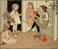 An illustration from Two little southern sisters and their garden plays (1919)