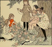 An illustration from Two little southern sisters and their garden plays (1919)