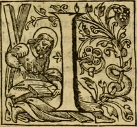 An illustration from Two and twentie sermons of Maister Iohn Calvin : in which sermons is most religiously handled the hundredth and nineteenth Psalme of David, by eight verses aparte according to the Hebrewe alphabet (1580)