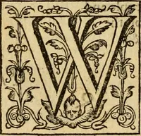 An illustration from Two and twentie sermons of Maister Iohn Calvin : in which sermons is most religiously handled the hundredth and nineteenth Psalme of David, by eight verses aparte according to the Hebrewe alphabet (1580)