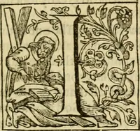An illustration from Two and twentie sermons of Maister Iohn Calvin : in which sermons is most religiously handled the hundredth and nineteenth Psalme of David, by eight verses aparte according to the Hebrewe alphabet (1580)