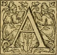An illustration from Two and twentie sermons of Maister Iohn Calvin : in which sermons is most religiously handled the hundredth and nineteenth Psalme of David, by eight verses aparte according to the Hebrewe alphabet (1580)