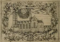 An illustration from Typicus hieropolitarcha, in antitypo expressus, anno Christi eodem : quo Theodorus Adolphus Paderbornensis Antistes XXXXVI a suis rite inauguratus ista sua exhibebat insignia (1651)