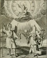 An illustration from Typus occasionis : in quo receptae commoda, neglectae verò incommoda, personato schemate proponuntur (1603)
