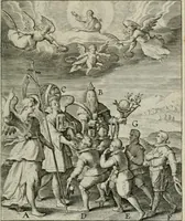 An illustration from Typus occasionis : in quo receptae commoda, neglectae verò incommoda, personato schemate proponuntur (1603)