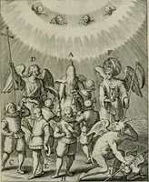 An illustration from Typus occasionis : in quo receptae commoda, neglectae verò incommoda, personato schemate proponuntur (1603)