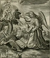 An illustration from Typus occasionis : in quo receptae commoda, neglectae verò incommoda, personato schemate proponuntur (1603)