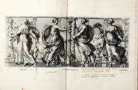 Picture 24 of 25 from Übrig gebliebene Merckzeichen von den römischen Antiquitäten und der Bild-Hauer-Kunst der Alten in Basso-relievo, nach den Marmolsteinern Originalien, so zu Rom in den Triumphbögen und alterfallenen Gebäuen, ingleichen im Capitolio, Palatien und Lustgärten groser Herren anzutreffen sind und viel herrliche zur Erläuterung der Röm: Historie, wie auch der Sitten und Gebräuche der Alten gehörige Sache[n] vor Augen stellen, nach ihrer eigentlichen Vollkommenheit in LXXX grossen Figuren (1642), leaf 163