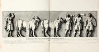 Picture 2 of 25 from Übrig gebliebene Merckzeichen von den römischen Antiquitäten und der Bild-Hauer-Kunst der Alten in Basso-relievo, nach den Marmolsteinern Originalien, so zu Rom in den Triumphbögen und alterfallenen Gebäuen, ingleichen im Capitolio, Palatien und Lustgärten groser Herren anzutreffen sind und viel herrliche zur Erläuterung der Röm: Historie, wie auch der Sitten und Gebräuche der Alten gehörige Sache[n] vor Augen stellen, nach ihrer eigentlichen Vollkommenheit in LXXX grossen Figuren (1642), leaf 19