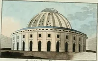 An illustration from Ueber Erfindung, Construction und Vortheile der Bohlen-Dächer : mit besonderer Rücksicht auf die Urschrift ihres Erfinders (1797)