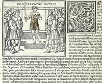 Picture 10 of 40 from Uitae Plutarchi Cheronei : nouissime post Jodocũ Badiũ Ascẽsium lõge diligentius repositae, maioreq[ue] diligẽtia castigatae, cũ copiosiore verioreq[ue] indice : necnon cũ Aemilij Probi vitis : una cũ figuris suis locis apte dispositis (1516), leaf 234