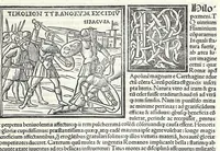 Picture 11 of 40 from Uitae Plutarchi Cheronei : nouissime post Jodocũ Badiũ Ascẽsium lõge diligentius repositae, maioreq[ue] diligẽtia castigatae, cũ copiosiore verioreq[ue] indice : necnon cũ Aemilij Probi vitis : una cũ figuris suis locis apte dispositis (1516), leaf 253