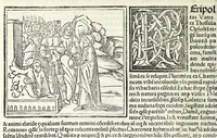 An illustration from Uitae Plutarchi Cheronei : nouissime post Jodocũ Badiũ Ascẽsium lõge diligentius repositae, maioreq[ue] diligẽtia castigatae, cũ copiosiore verioreq[ue] indice : necnon cũ Aemilij Probi vitis : una cũ figuris suis locis apte dispositis (1516)