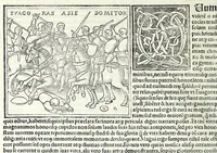 An illustration from Uitae Plutarchi Cheronei : nouissime post Jodocũ Badiũ Ascẽsium lõge diligentius repositae, maioreq[ue] diligẽtia castigatae, cũ copiosiore verioreq[ue] indice : necnon cũ Aemilij Probi vitis : una cũ figuris suis locis apte dispositis (1516)
