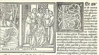 An illustration from Uitae Plutarchi Cheronei : nouissime post Jodocũ Badiũ Ascẽsium lõge diligentius repositae, maioreq[ue] diligẽtia castigatae, cũ copiosiore verioreq[ue] indice : necnon cũ Aemilij Probi vitis : una cũ figuris suis locis apte dispositis (1516)