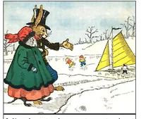 An illustration from UNCLE WIGGILY' S SNOW MAN -Bk 2- By HOWARD GARIS - GUNSTON CLASSICS (1919)