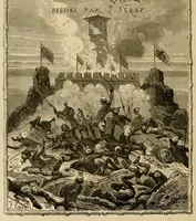 An illustration from Une ville flottante ; Les forceurs de blocus ; Aventures de 3 russes et de 3 anglais (1872)