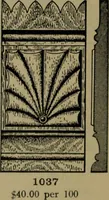 An illustration from Universal design book : containing official list prices of sash, doors and blinds ... official list prices of head, corner and base blocks ... official moulding book ... official list: window glass .. (1908)