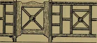 An illustration from Universal design book : containing official list prices of sash, doors and blinds ... official list prices of head, corner and base blocks ... official moulding book ... official list: window glass .. (1908)