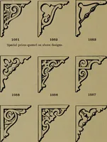 Picture 348 of 1018 from Universal design book : containing official list prices of sash, doors and blinds ... official list prices of head, corner and base blocks ... official moulding book ... official list: window glass .. (1908), leaf 209