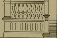 An illustration from Universal design book : containing official list prices of sash, doors and blinds ... official list prices of head, corner and base blocks ... official moulding book ... official list: window glass .. (1908)