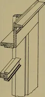 An illustration from Universal design book : containing official list prices of sash, doors and blinds ... official list prices of head, corner and base blocks ... official moulding book ... official list: window glass .. (1908)