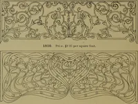 An illustration from Universal design book : containing official list prices of sash, doors and blinds ... official list prices of head, corner and base blocks ... official moulding book ... official list: window glass .. (1908)
