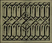 An illustration from Universal design book : containing official list prices of sash, doors and blinds ... official list prices of head, corner and base blocks ... official moulding book ... official list: window glass .. (1908)