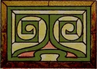 An illustration from Universal design book : containing official list prices of sash, doors and blinds ... official list prices of head, corner and base blocks ... official moulding book ... official list: window glass .. (1908)