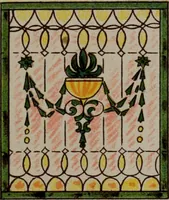 An illustration from Universal design book : containing official list prices of sash, doors and blinds ... official list prices of head, corner and base blocks ... official moulding book ... official list: window glass .. (1908)