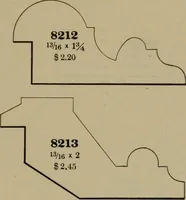 An illustration from Universal design book : containing official list prices of sash, doors and blinds ... official list prices of head, corner and base blocks ... official moulding book ... official list: window glass .. (1908)