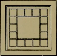 An illustration from Universal design book : containing official list prices of sash, doors and blinds ... official list prices of head, corner and base blocks ... official moulding book ... official list: window glass .. (1908)