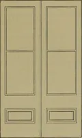 An illustration from Universal design book : containing official list prices of sash, doors and blinds ... official list prices of head, corner and base blocks ... official moulding book ... official list: window glass .. (1908)