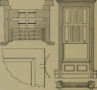 An illustration from Universal design book : containing official list prices of sash, doors and blinds ... official list prices of head, corner and base blocks ... official moulding book ... official list: window glass .. (1908)