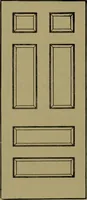 An illustration from Universal design book : containing official list prices of sash, doors and blinds ... official list prices of head, corner and base blocks ... official moulding book ... official list: window glass .. (1908)