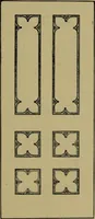 An illustration from Universal design book : containing official list prices of sash, doors and blinds ... official list prices of head, corner and base blocks ... official moulding book ... official list: window glass .. (1908)
