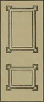 An illustration from Universal design book : containing official list prices of sash, doors and blinds ... official list prices of head, corner and base blocks ... official moulding book ... official list: window glass .. (1908)