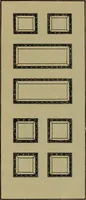 An illustration from Universal design book : containing official list prices of sash, doors and blinds ... official list prices of head, corner and base blocks ... official moulding book ... official list: window glass .. (1908)