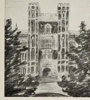 An illustration from University of Oklahoma Art Exhibit : including American Federaton of Arts Water Color Exhibit, exhibit of original illustrations used in Saturday evening post and exhibit of drawings and paintings done by students of the University of Oklahoma : January 13-26, 1914, Norman (1914)