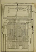 An illustration from [Un metier de fabrique, avec la dénomination des diverses objects nécessaires à la fabrication de l'étoffe (1835)