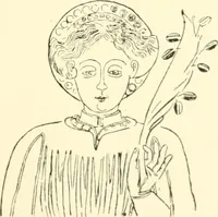 An illustration from Untersuchungen zur Geschichte der Wand- und Deckenmalerei in der Schweiz, vom 9. bis zum Anfang des 16. Jahrhunderts (1906)
