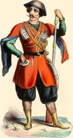 An illustration from Usi e costumi sociali, politici e religiosi di tutti i popoli del mondo : da documenti autentici e dai viaggi migliori e più recenti (1844)